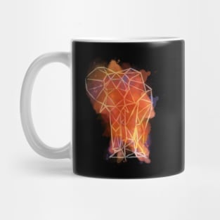 Elephant Low Poly Art Watercolor Polygon Mug